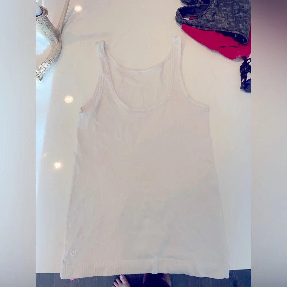 White Ribbed Tank - Picture 2 of 2